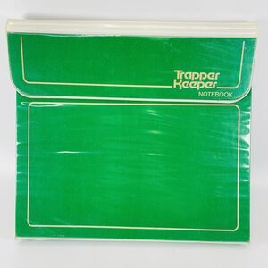 Vintage Mead Trapper Keeper Notebook Green Folder Binder School Supplies 80s 90s